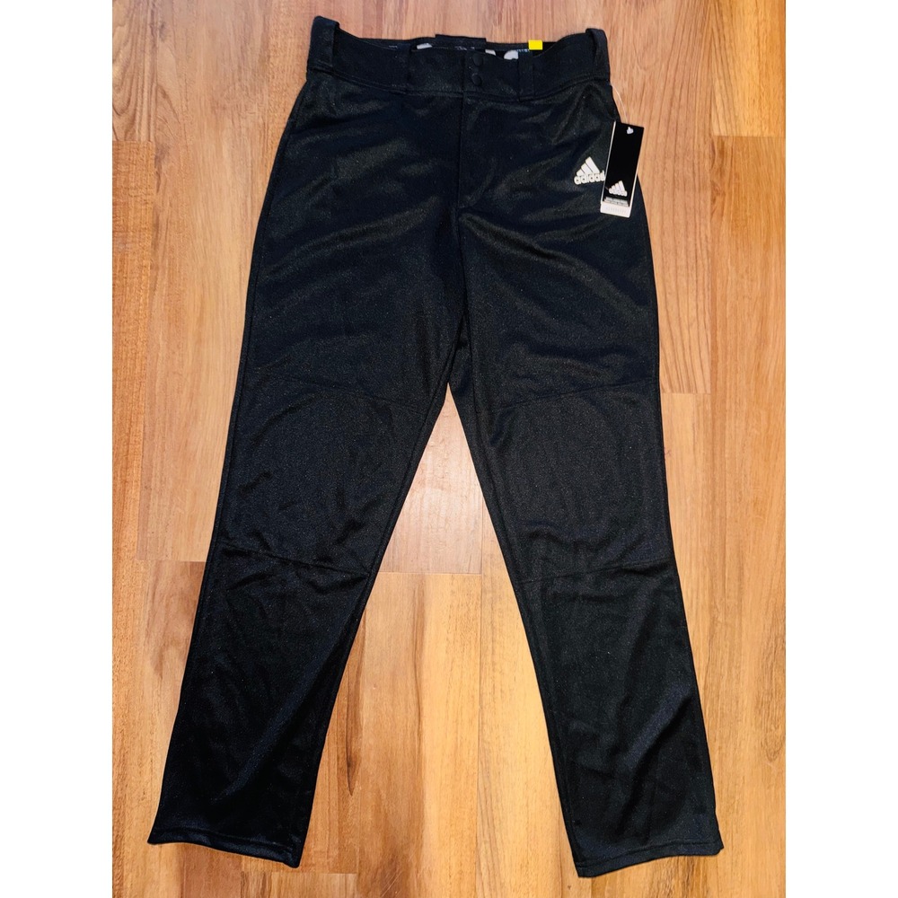 Adidas Mens Relaxed Fit Open Bottom Baseball Pants Black Aeroready Medium NWT
